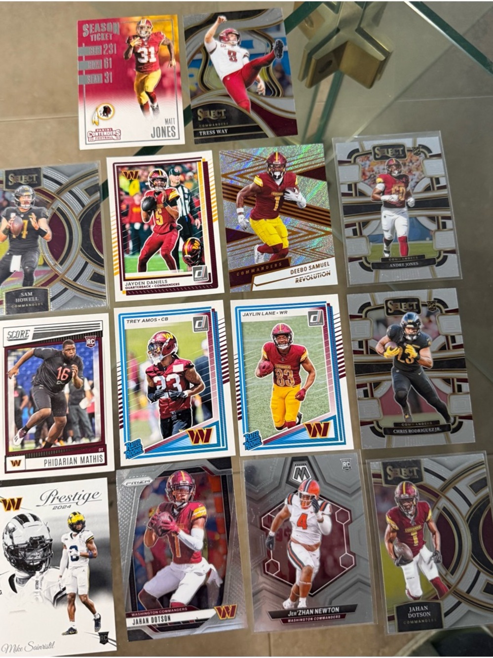 14 card lot Washington Commanders Jayden Daniels